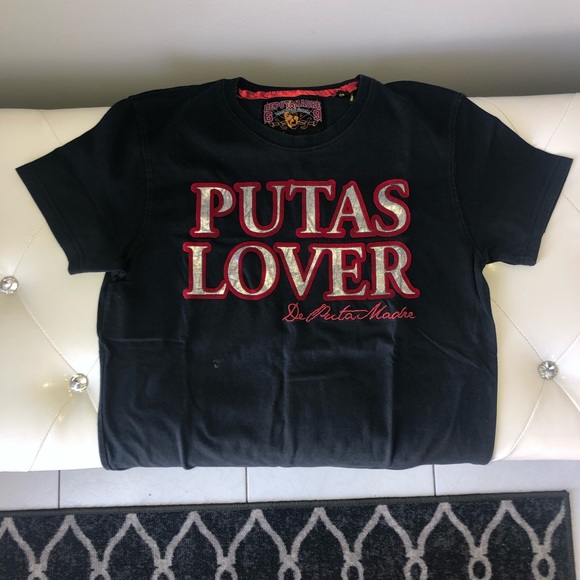 De puta madre • T-shirt Black and red velvet - Picture 4 of 5